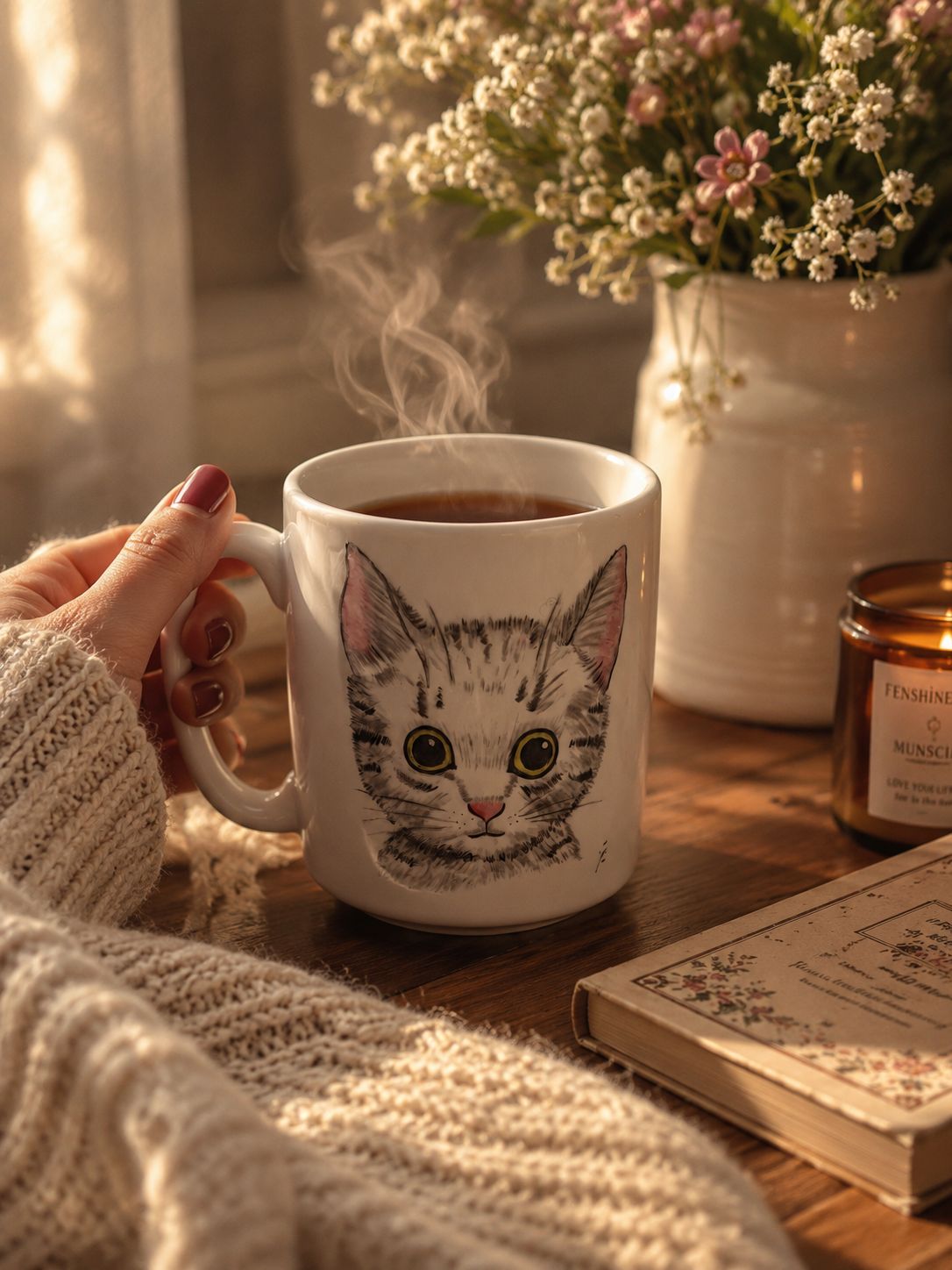 ماگ گربه مظلوم